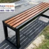 Kursi Taman Minimalis Kayu Rangka Besi