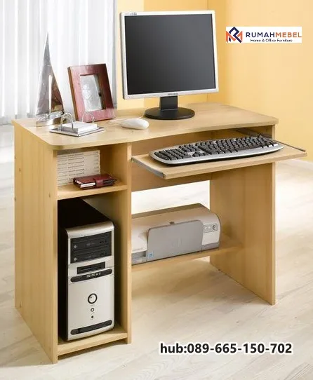 Meja Komputer Berkualitas Natural Finishing