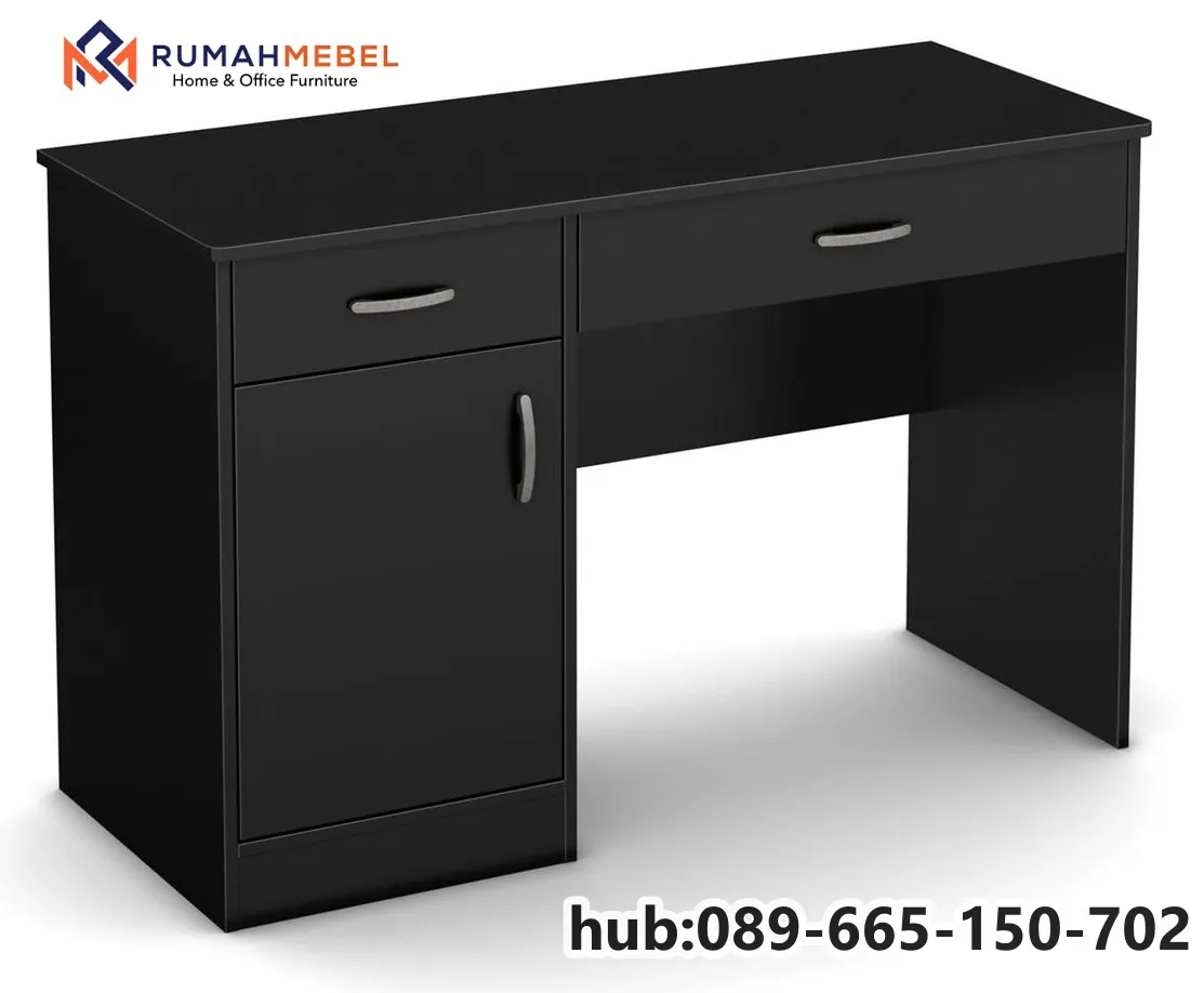 Meja Komputer Terlaris Finishing Hitam