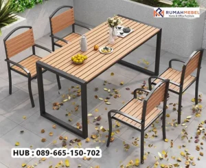 Meja Makan Outdoor Minimalis Tahan Cuaca
