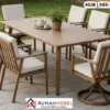 Meja Makan Outdoor Modern Desain Elegan Area Outdoor