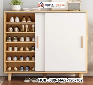 Rak Sepatu Modern Pintu Geser