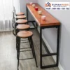 Set Meja Bar Industrial Kaki Besi