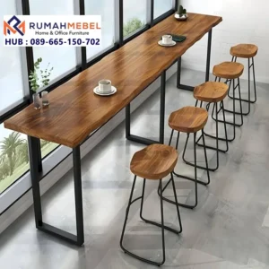 Set Meja Bar Modern Industrial Minimalis
