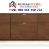 Kabinet Credenza Kayu Kaki Logam