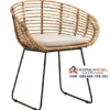 Kursi Rotan Kaki Besi Modern