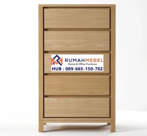 Lemari Laci Kayu Minimalis 5 Susun