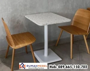 Meja Kursi Cafe Minimalis Kayu Indah