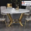 Meja Makan Marmer Bundar Luxury Gold
