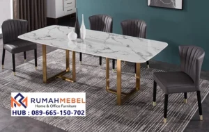 Meja Makan Minimalis Premium Carrara