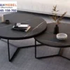 Meja Marmer Lingkar Onyx Estetik Duo