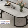 Meja Tamu Marmer Modern Seri Carrara