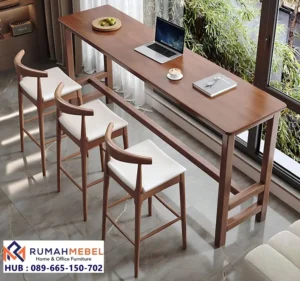 Set Meja Bar Stool Selasar Industrial
