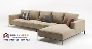 Sofa Sudut L-Shape Modern Ruang Keluarga