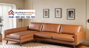 Sofa Sudut Maharaja Leather L-Shape Terbaru