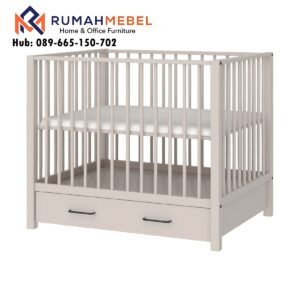 Tempat Tidur Bayi Victorian Duco Putih Bali