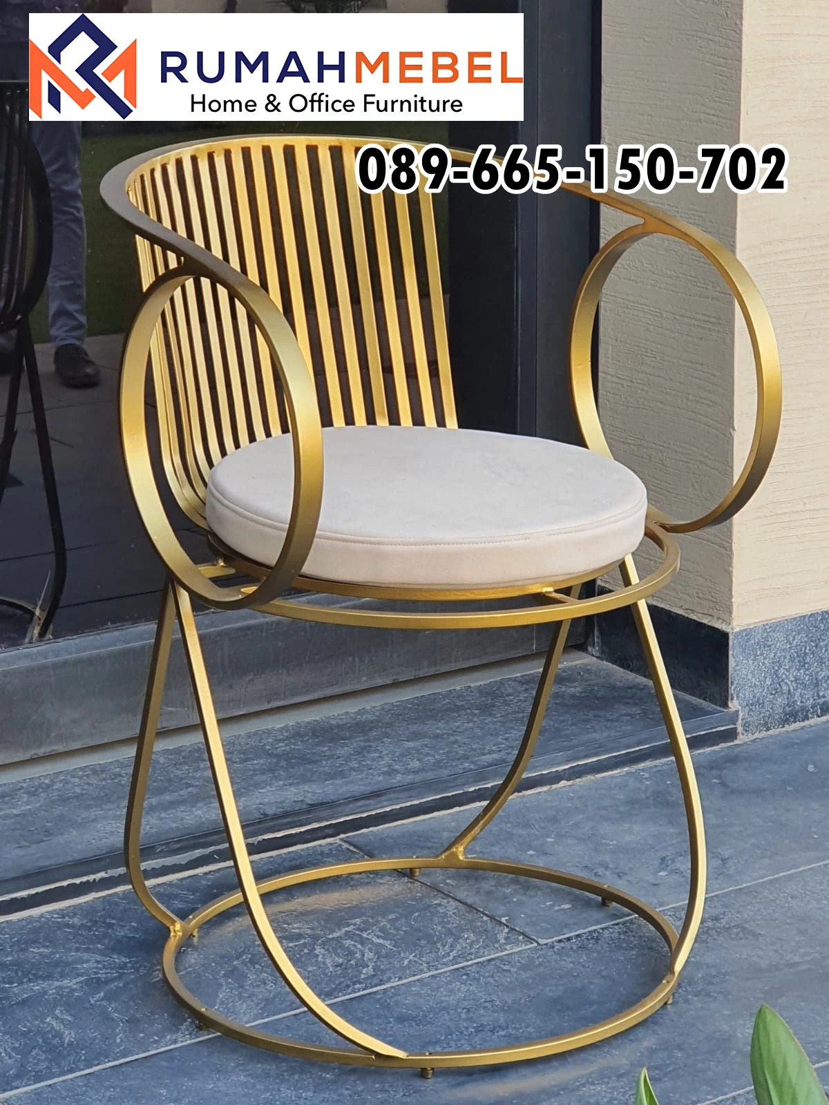 Kursi Cafe Ring Gold Mewah