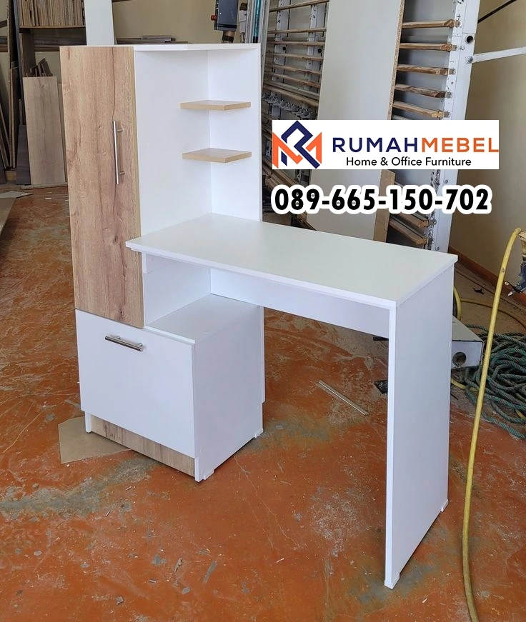 Meja Belajar Kayu Jati Nordic Study