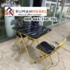 Set Meja Kursi Lipat Black Marmer