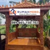 Gazebo Kayu Jati Ukir Atap Genteng