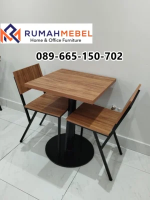 Kursi Cafe Industrial Kayu Besi Minimalis