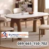 Kursi Makan Ivory Curve Mewah
