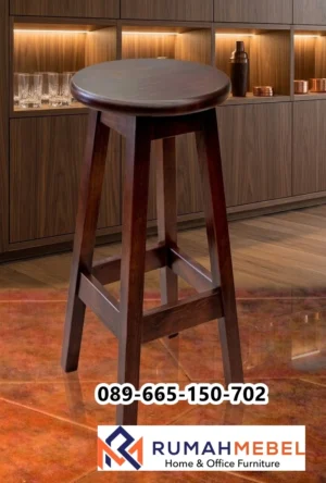 Kursi Stool Kayu Bulat