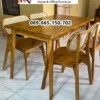 Set Kursi Makan Jati Kombinasi Rotan