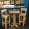 Set Meja Kursi Cafe Kayu