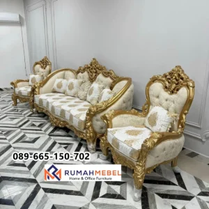 Sofa Tamu Mewah Gold