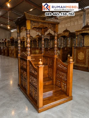 Jual Mimbar Masjid Tarakan Model Pintu Depan