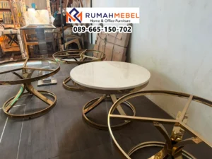 Meja Tamu Bulat Stainless Kota Surabaya Terbaik