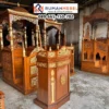 Mimbar Masjid Kota Bontang Kaligrafi Ukir