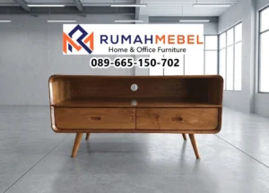 Meja TV Minimalis Kayu Jati Bogor
