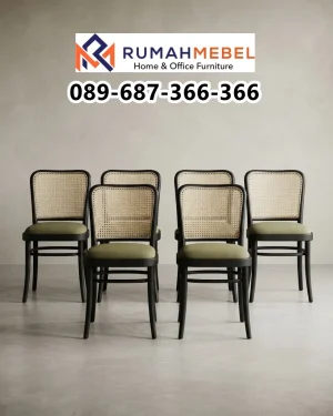 Kursi Makan Premium Rangka Kayu Kokoh dan Dudukan Empuk