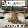 Meja Makan Bulat Marmer Lampung Desain Mewah Berkelas