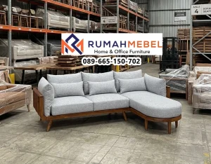 Sofa Kayu Jati Banten Model L Harga Murah