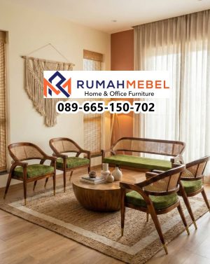 Set Ruang Tamu Rotan Klasik