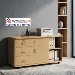 Lemari Arsip Kantor Modern Kombinasi Laci Sorot